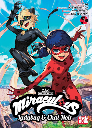 Couverture du tome 1 de Miraculous Ladybug et Chat Noir chez nobi nobi!